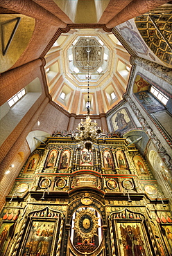 St Basil's Cathedral, interior view of altar and dome; Moscow, Russia