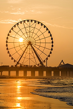 Sunrise on Atlantic City Beach; Atlantic City, New Jersey, United States of America