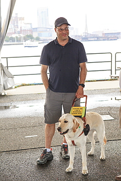 Man with Visual Impairment and his service dog