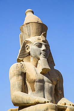 Colossus of Ramses II, Court of Ramses II, Luxor Temple, UNESCO World Heritage Site; Luxor, Egypt