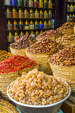 Spices for sale, Sharia el Souk (Bazaar); Aswan, Egypt