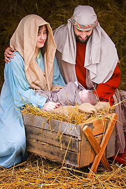 Mary And Joseph With Baby Jesus