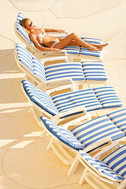 Woman Suntanning