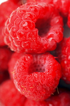 Closeup Of Raspberries