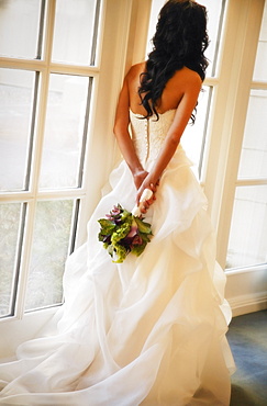 Bride Looking Out The Window