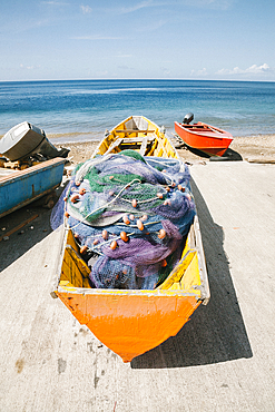 Scene from the small fishing village of Soufriere in Dominica, West Indies, Soufriere, Dominica, West Indies