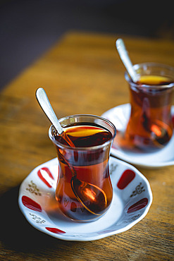 Traditional Turkish tea, Istanbul, Turkey