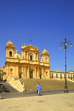 San Nicolo Cathedral, UNESCO World Heritage Site, Noto, Sicily, Italy, Europe