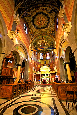 Interior of the Jesuit Basilica, Krakow (Cracow), Poland, Europe