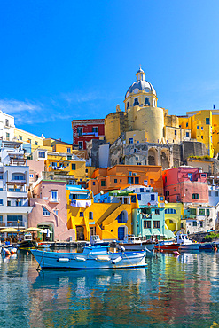 Marina di Corricella, Procida, Flegrean Islands, Campania, Italy, Europe