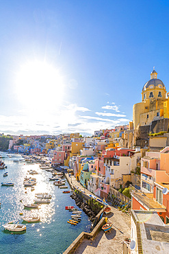 Marina di Corricella, Procida, Flegrean Islands, Campania, Italy, Europe