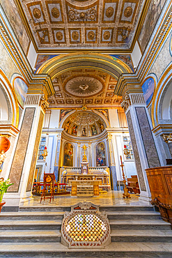 Interior, The Basilica di Sant'Antonino, Sorrento, Campania, Italy, Europe