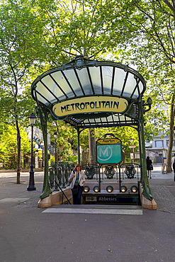 Abbesses Metro Station, Montmartre, Paris, France, Europe