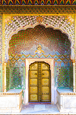 Rose Gate, City Palace, Jaipur, Rajasthan, India, South Asia, Asia