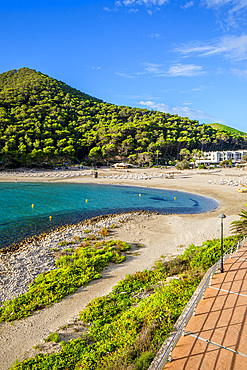 Beach at Cala Llonga, Ibiza, Balearic Islands, Spain