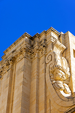 Ornate Building in Valletta, Valletta, Malta, Southern Europe