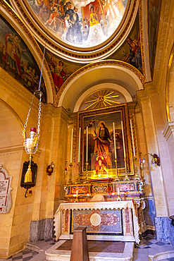 The Interior of The Cathedral of the Assumption of the Blessed Virgin Mary into Heaven, Cittadella of Victoria, Gozo, Malta, Southern Europe