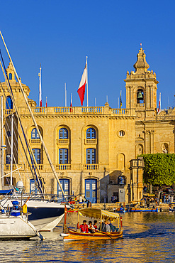 Church of St. Lawrence and Harbour, Birgu, Malta, Southern Europe