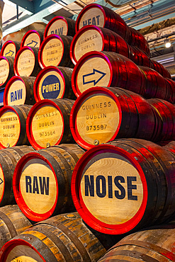 Beer Barrels, Guinness Storehouse, St. James's Gate Brewery, Dublin, Republic of Ireland, Europe