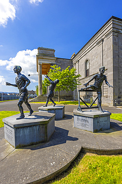 Bronze Lifesize Statues Erected in September 2002 in the Grounds of Nenagh Courthouse to Mark the Achievements of Three Olympic Athletes, Nenagh, Tipperary, Ireland