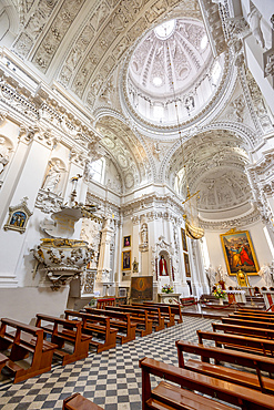 Interior of the Church of St. Peter and St. Paul, Vilnius, Lithuania, Northern Europe