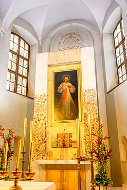 The Divine Mercy Painting by Eugeniusz Kazimirowski in The Sanctuary of the Divine Mercy, Vilnius, Lithuania, Northern Europe