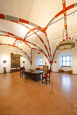 Gothic Antechamber in the Palace of the Grand Dukes of Lithuania, Vilnius, Lithuania, Northern Europe