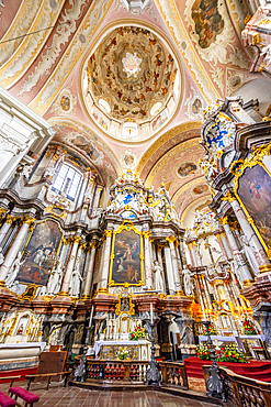Interior of the Church of the Holy Spirit, Vilnius, Lithuania, Northern Europe