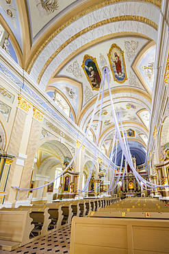 Interior of the Church of Zemaiciu Kalvarija, Zemaiciu Kalvarija, Plunge, Lithuania, Northern Europe