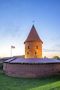 The Round Tower of Kaunas Castle at Dusk, Kaunas, Lithuania, Northern Europe