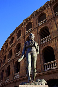 Statue of the Toreador Manolo Montoliu, Plaza De Toros, Valencia, Spain, Europe