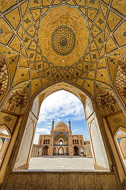 Agha Bozorg Mosque, Inner Courtyard, Kashan, Isfahan Province, Islamic Republic of Iran, Middle East