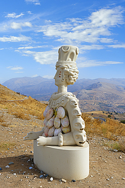 Karakus Tumulus, Potnia Theron, the goddess of fertility, Adiyaman province, Turkey, Asia Minor, Asia