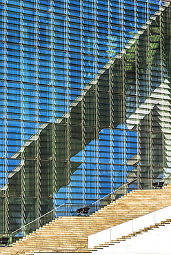 Glass facade of the Marie-Elisabeth-Lueders-Building, Government district, Berlin, Brandenburg, Germany, Europe