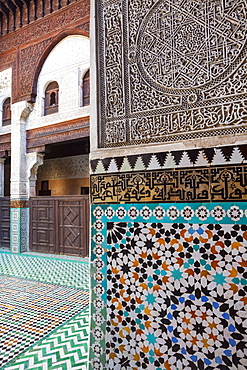 Bou Inania Medersa, Medina, UNESCO World Heritage Site, Meknes, Meknes-Tafilalet, Morocco, North Africa, Africa