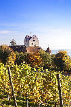 Old Castle in autumn, Meersburg, Lake Constance (Bodensee), Baden Wurttemberg, Germany, Europe 