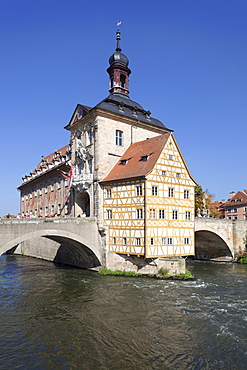 Old Town Hall, UNESCO World Heritage Site, Regnitz River, Bamberg, Franconia, Bavaria, Germany, Europe