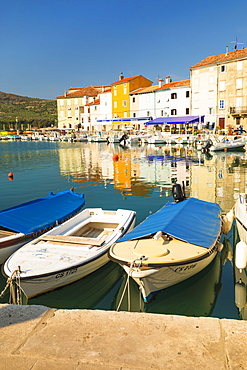 Fishing boats at the harbour, Cres Town, Cres Island, Kvarner Gulf, Croatia, Europe