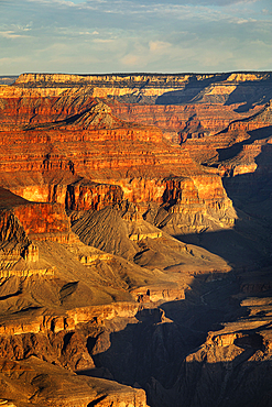 View from South Rim at sunrise, Grand Canyon National Park, UNESCO World Heritage Site, Arizona, United States of America, North America