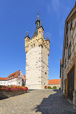 Bad Wimpfen with Blue Tower, Neckartal Valley, Burgenstrasse, Baden-Wurttemberg, Germany, Europe