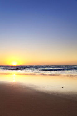 The beach Playa del Castillo at sunset, El Cotillo, Fuerteventura, Canary Islands, Spain, Atlantic, Europe