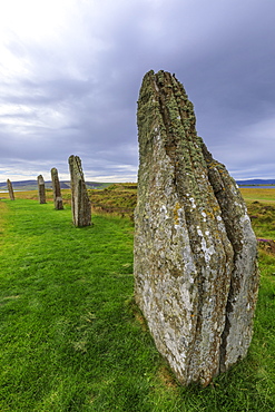 Ring of Brodgar stone circle in Orkney Islands, Scotland, Europe