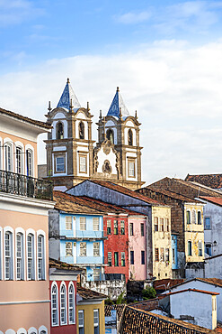 View of the historical centre of Salvador, UNESCO World Heritage Site, Bahia, Brazil, South America