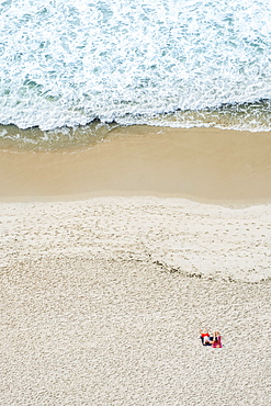 Elevated view of the beach and the Atlantic Ocean, Copacabana, Rio de Janeiro, Brazil, South America