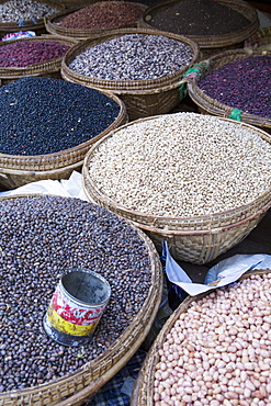 Pulses in the market, Monywa, Sagaing, Myanmar, Southeast Asia