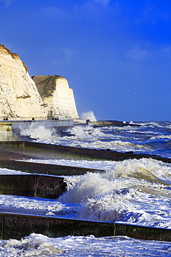 The white chalk cliffs at Peacehaven, near Brighton, East Sussex, England, United Kingdom, Europe