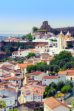 Alegrete, a dramatic Portuguese medieval hill-top village near Portalegre in the Alentejo region bordering Spain, Portugal, Europe