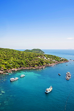 Aerial view of an island in the Phu Quoc archipelago in southern Vietnam, Indochina, Southeast Asia, Asia