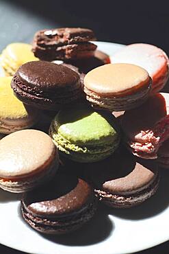 Variety of macaroon cookies