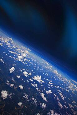 Clouds in Earth atmosphere viewed from space